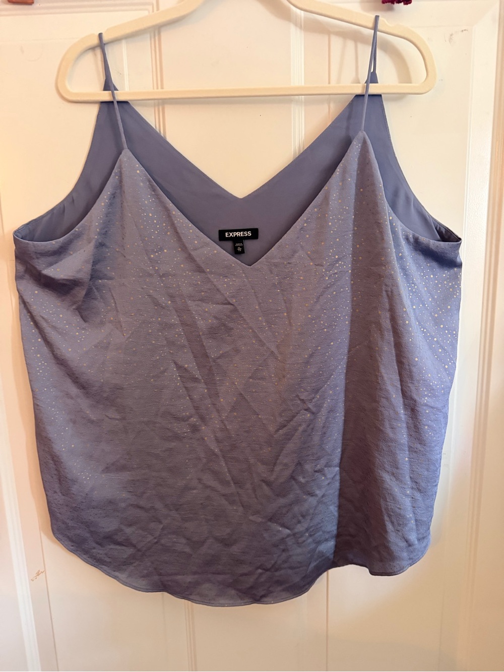 Express Lavender Sparkle V-Neck Cami